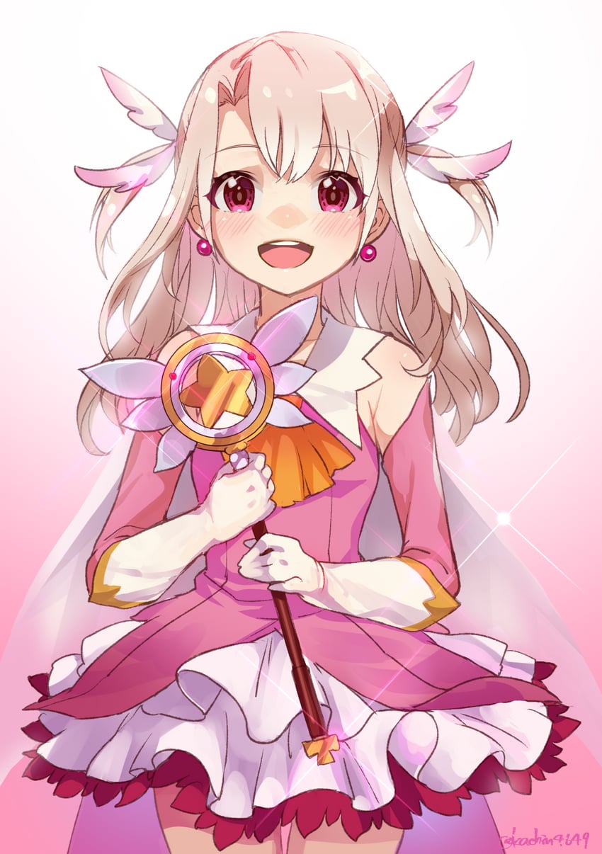 illyasviel von einzbern, prisma illya, and magical ruby (fate and 1 more) drawn by kachin