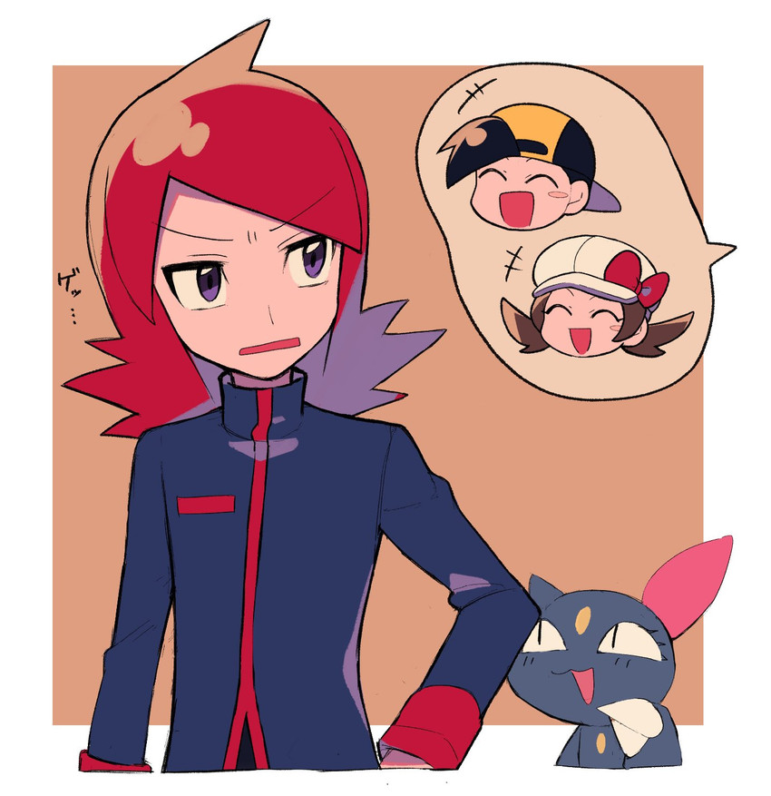 ethan, lyra, silver, and sneasel (pokemon and 1 more) drawn by tyako_089