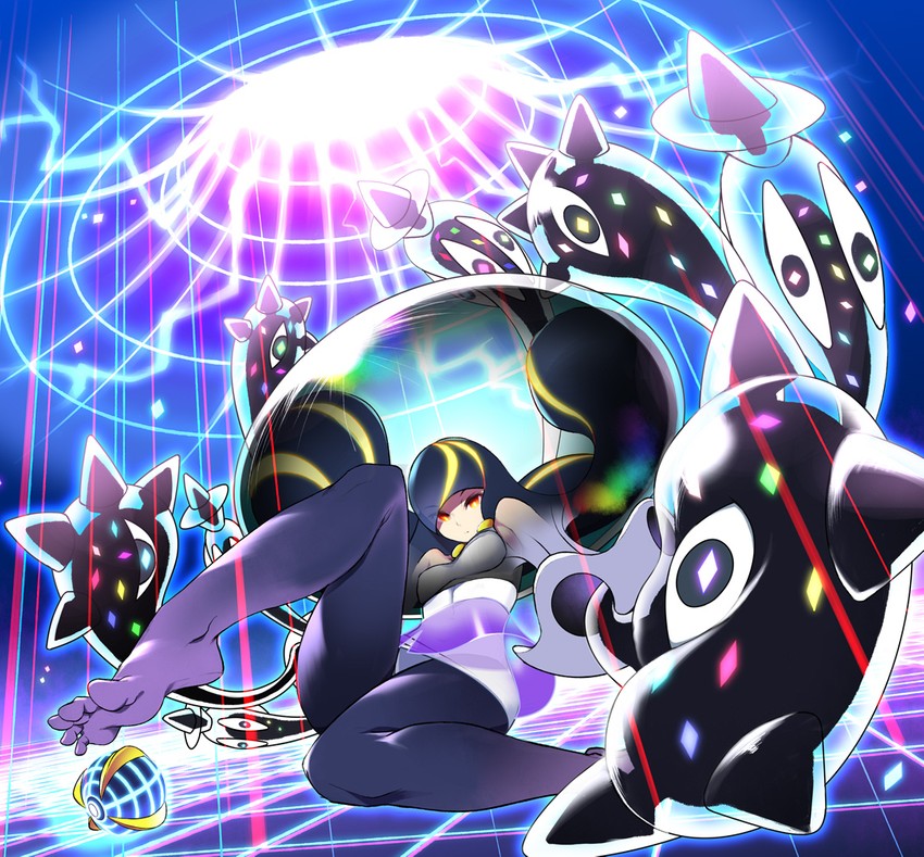 lusamine, nihilego, and lusamine fused (pokemon and 1 more) drawn by tm_(hanamakisan)