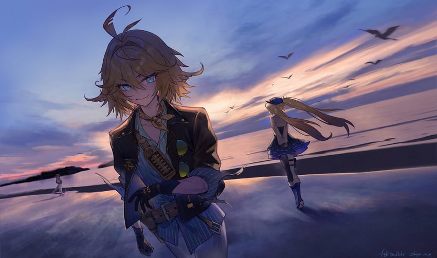 selen tatsuki and dokibird (nijisanji and 2 more) drawn by kistina