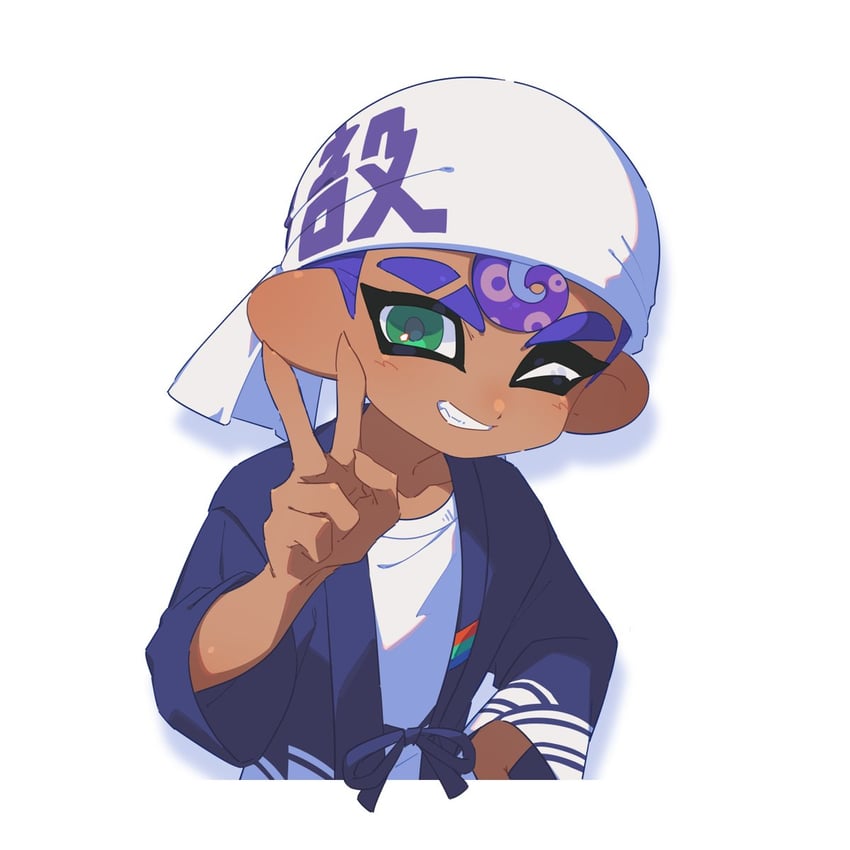 octoling player character and octoling boy (splatoon) drawn by surume01417