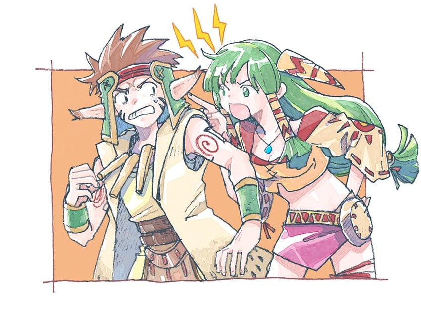 feena and rapp (grandia and 1 more) drawn by michibata_65