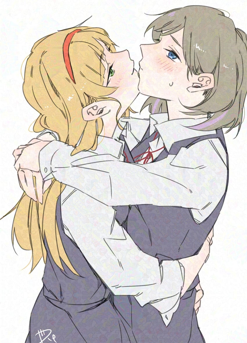 heanna sumire and tang keke (love live! and 1 more) drawn by surfacedxxc