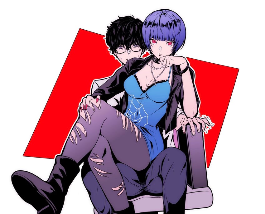 amamiya ren and takemi tae (persona and 1 more) drawn by igusaharu