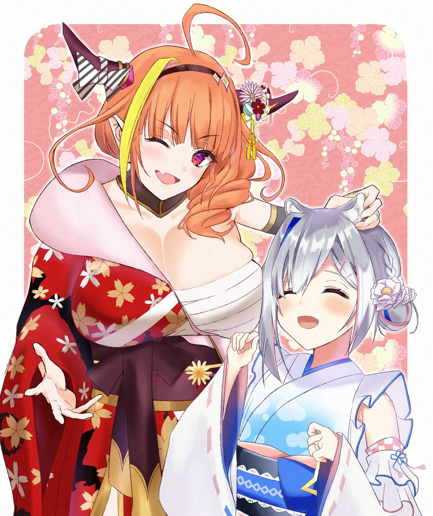 amane kanata and kiryu coco (hololive) drawn by sora_shitatoge