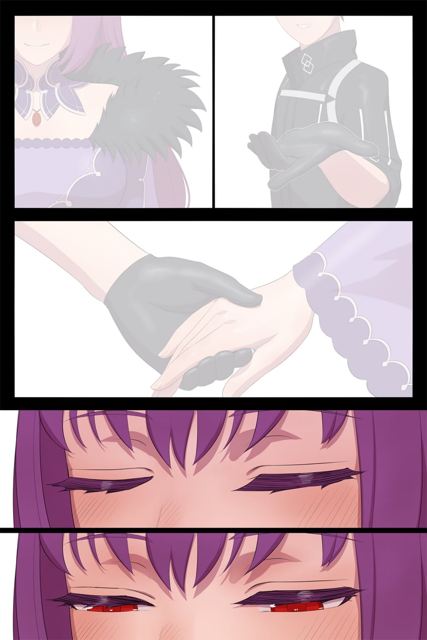 fujimaru ritsuka, scathach, and scathach skadi (fate and 1 more) drawn by lvl_(sentrythe2310)
