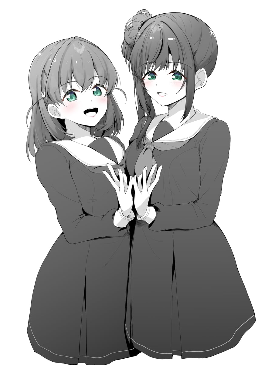 hinoshita kaho and otomune kozue (love live! and 1 more) drawn by parisnoko