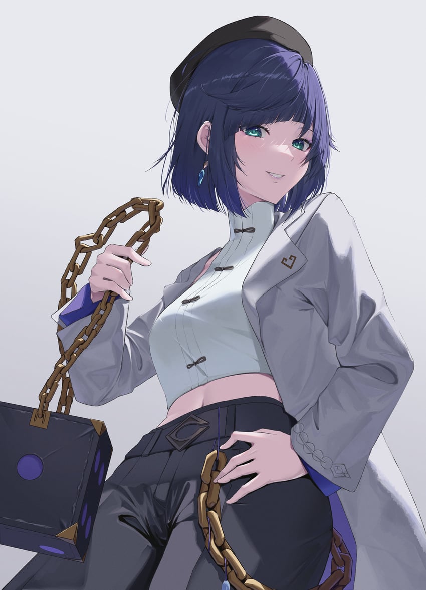 yelan (genshin impact and 1 more) drawn by sasa_(sasa_ekakiman)