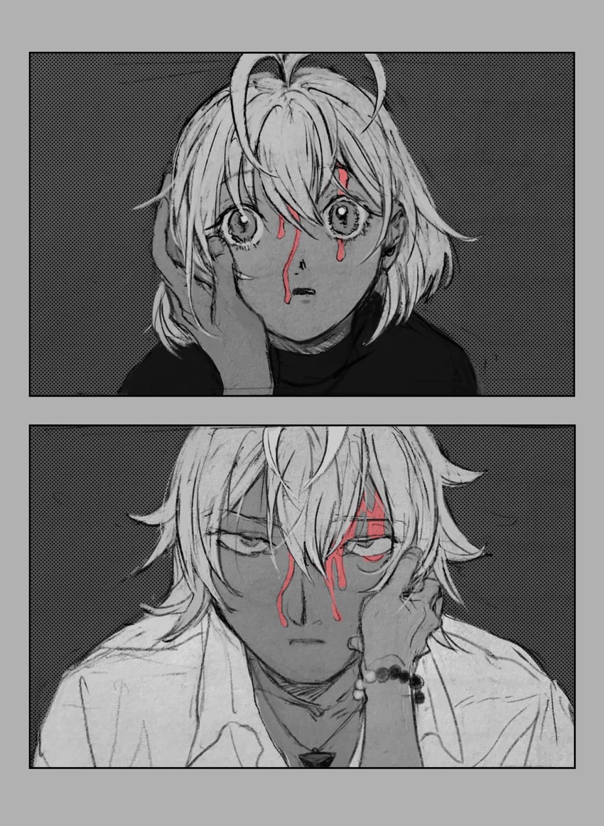 aohitsugi samatoki and aohitsugi nemu (hypnosis mic) drawn by kinuc