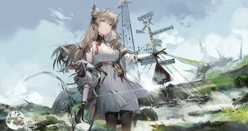 perlica (arknights and 1 more) drawn by user_dmzk8883