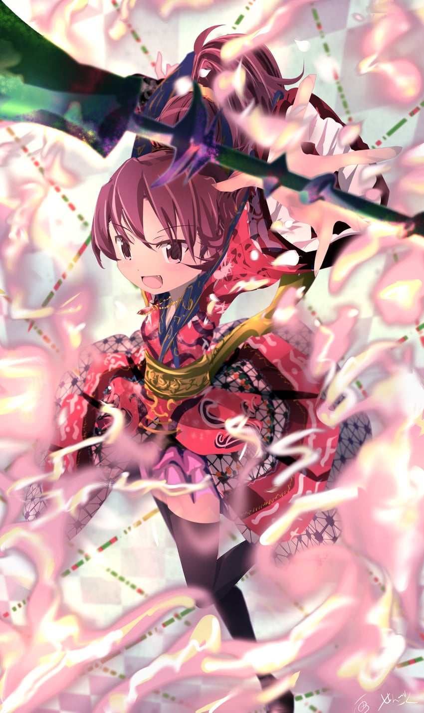 sakura kyoko and ophelia (mahou shoujo madoka magica and 1 more) drawn by sengoku_chidori