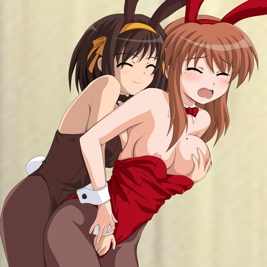 suzumiya haruhi and asahina mikuru (suzumiya haruhi no yuuutsu) drawn by danna