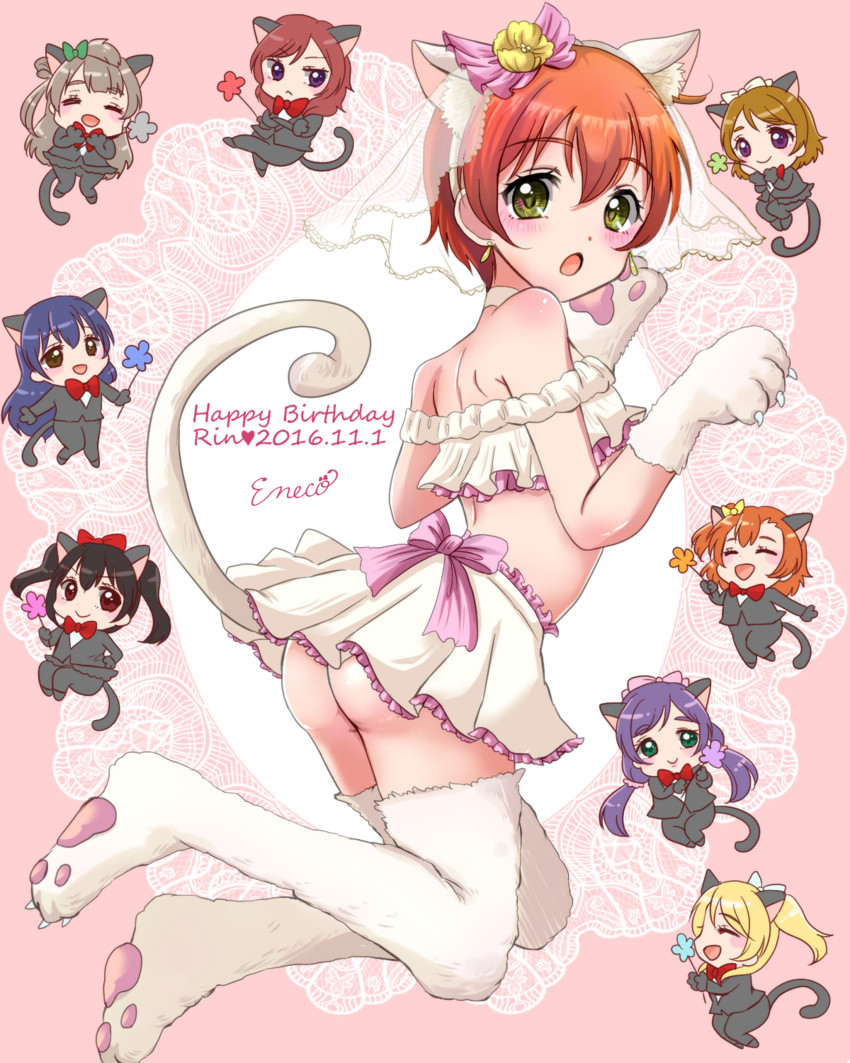 nishikino maki, tojo nozomi, sonoda umi, yazawa nico, ayase eli, and 4 more (love live! and 1 more) drawn by eneco