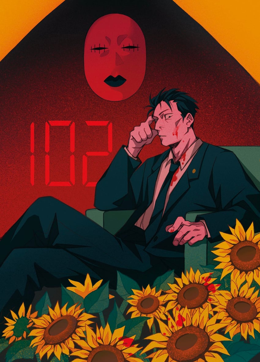 higuruma hiromi and judgeman (jujutsu kaisen) drawn by vah_arina