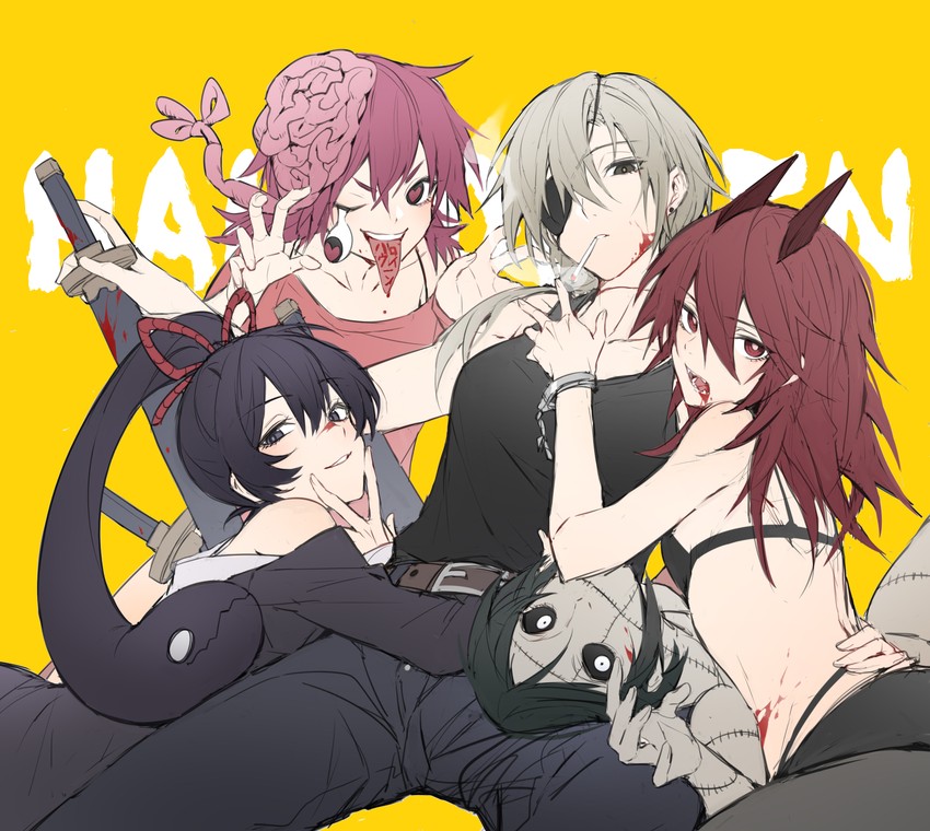 quanxi, cosmo, pingtsi, tsugihagi, and long (chainsaw man) drawn by oyo_hitsuji