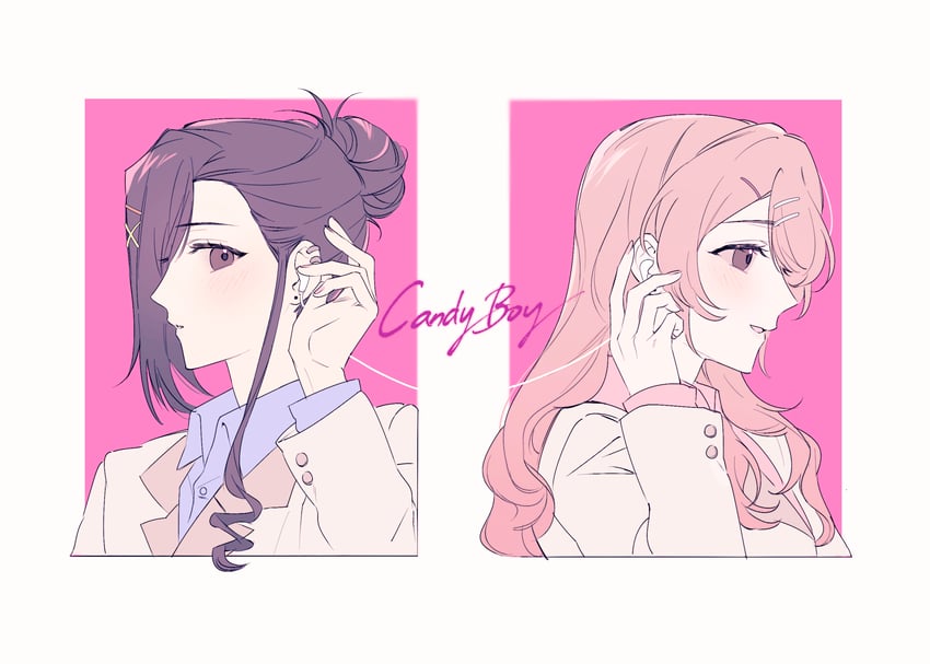 sakurai kanade and sakurai yukino (candy boy) drawn by snowman_won