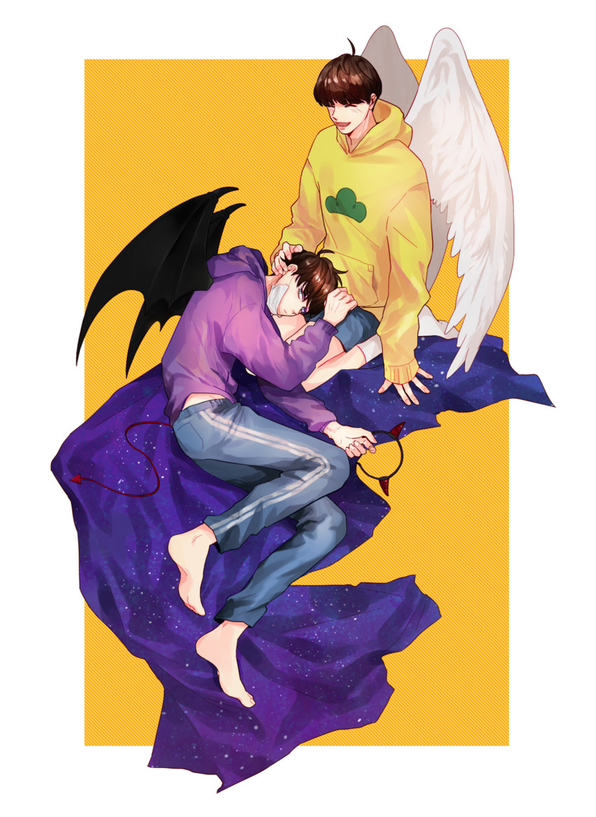 matsuno ichimatsu and matsuno jyushimatsu (osomatsu and 2 more) drawn by mumu_(godsend127)