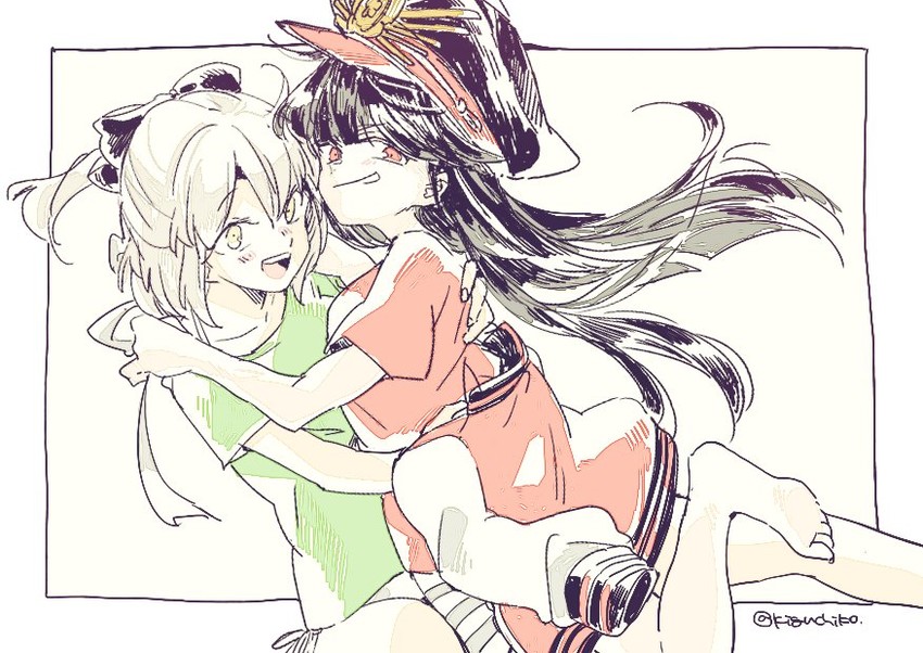 okita souji and oda nobunaga (fate and 1 more) drawn by kiguchiko