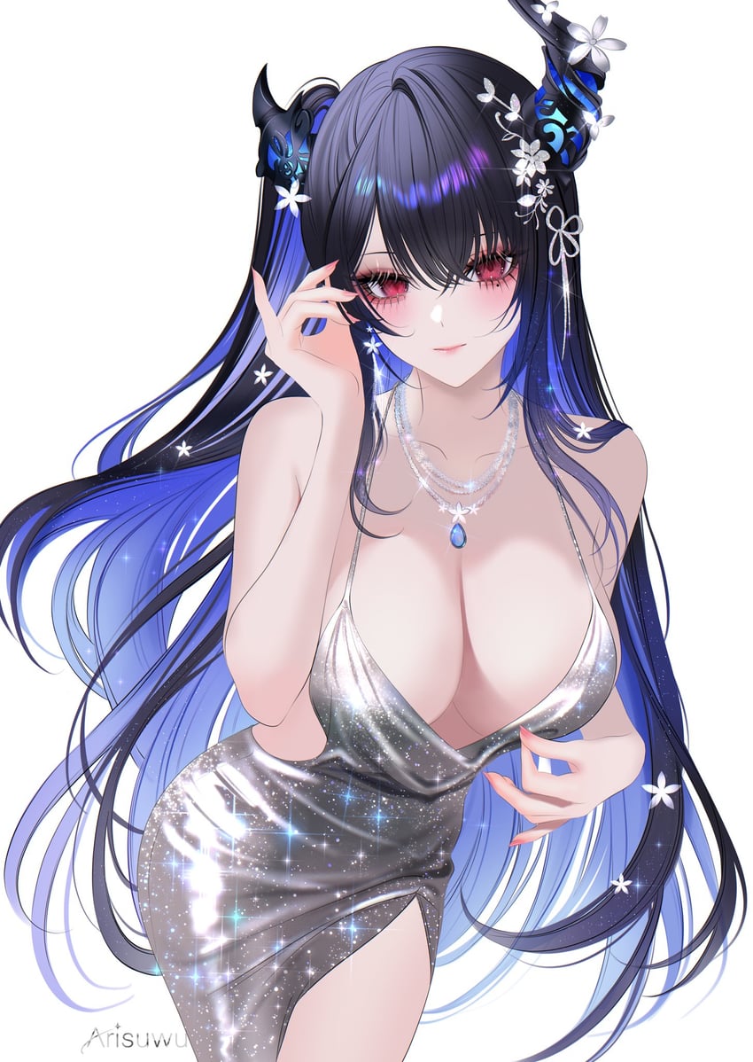 nerissa ravencroft (hololive and 1 more) drawn by 707arisu