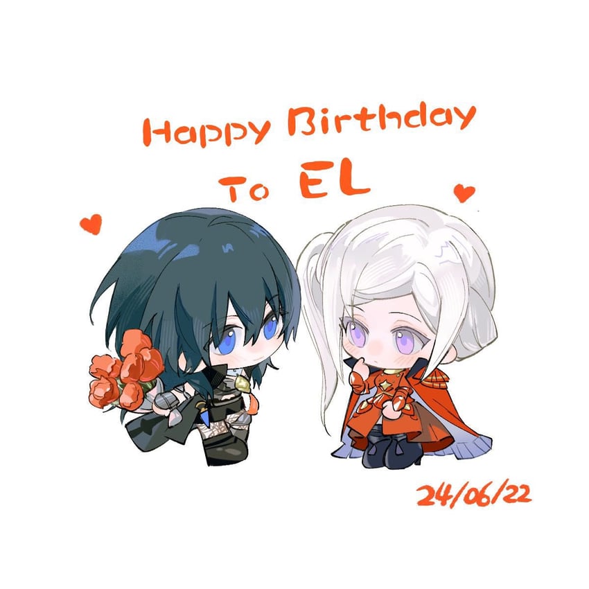 female byleth and edelgard von hresvelg (fire emblem and 1 more) drawn by artuvia and sxnhinata