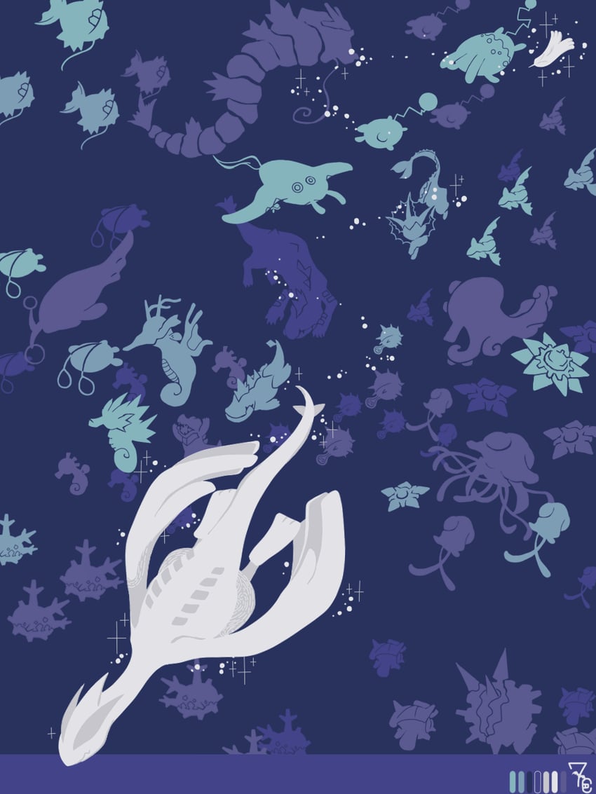 totodile, marill, magikarp, lugia, gyarados, and 16 more (pokemon) drawn by zara-me_(yukkuri)