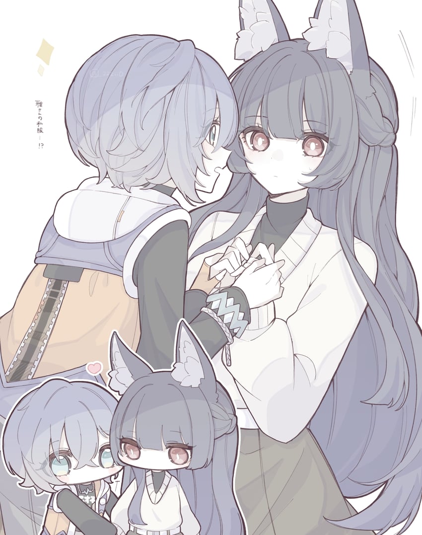 hoshimi miyabi and belle (zenless zone zero) drawn by zzzii0