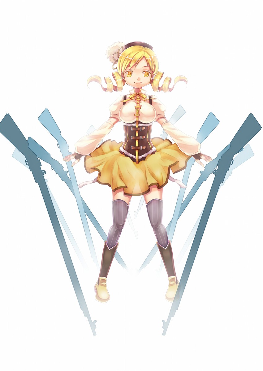 tomoe mami (mahou shoujo madoka magica) drawn by touhate_usagi