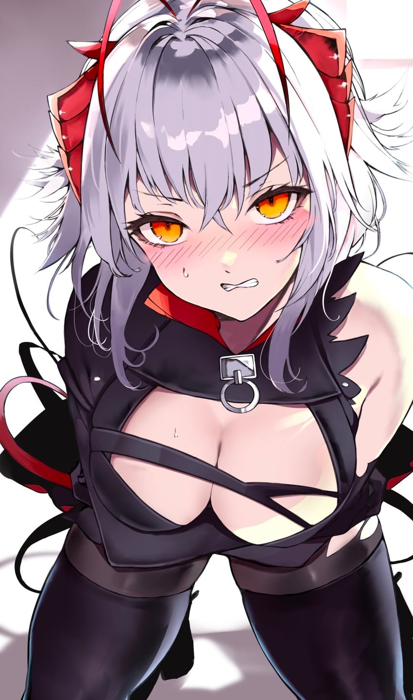 w (arknights and 1 more) drawn by kyuu_(plastic_night_q)