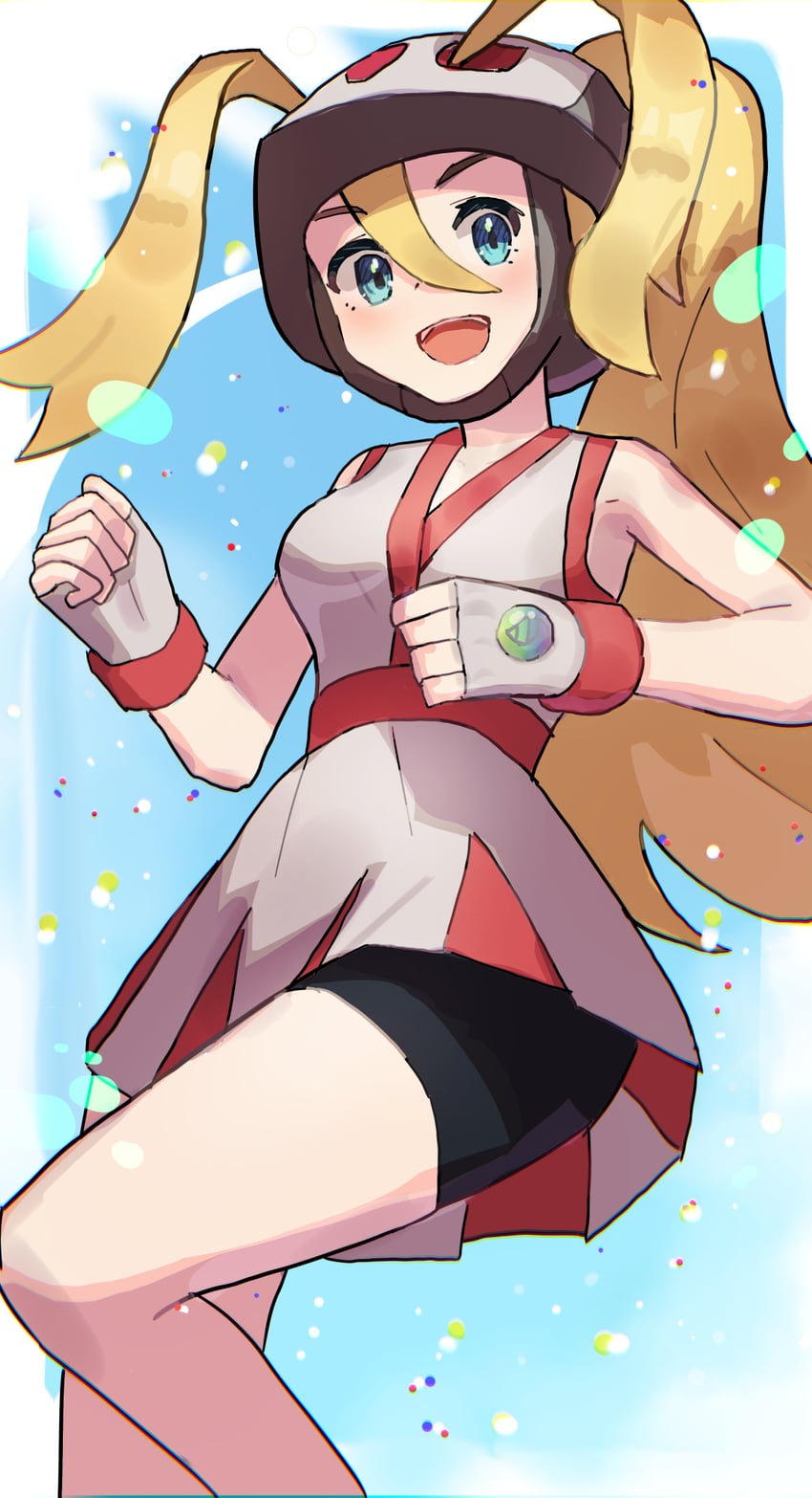 korrina (pokemon and 1 more) drawn by chaki_illustrator