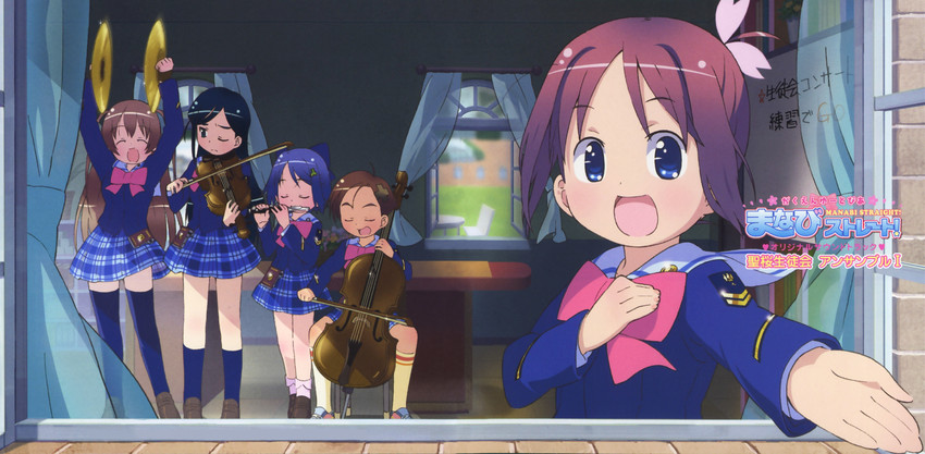 inamori mika, amamiya manami, etou mei, odori momoha, and uehara mutsuki (gakuen utopia manabi straight!)