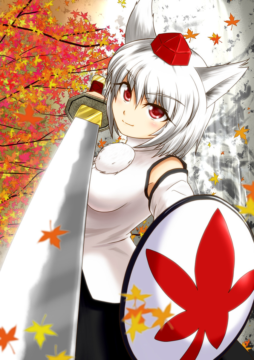 inubashiri momiji (touhou) drawn by aaru_(r-kun)