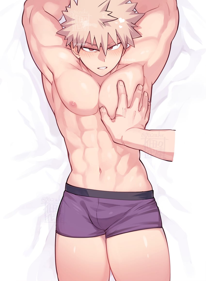 midoriya izuku and bakugou katsuki (boku no hero academia) drawn by yazaki_(yazakc)