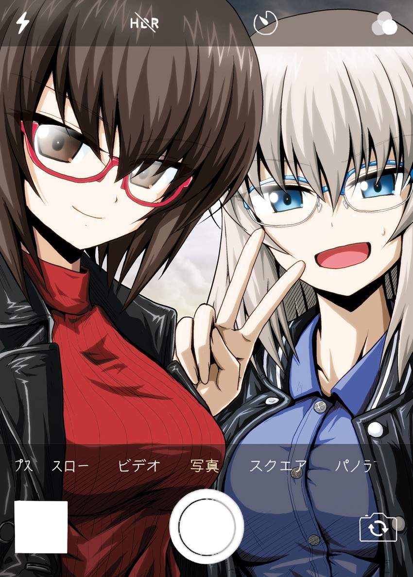 nishizumi maho and itsumi erika (girls und panzer) drawn by kamishima_kanon