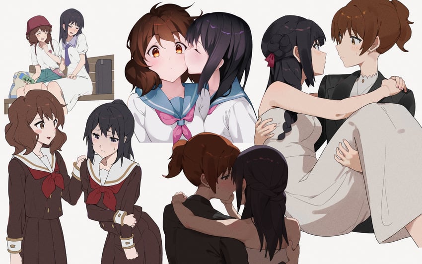 oumae kumiko and kousaka reina (hibike! euphonium) drawn by lie_lack1080