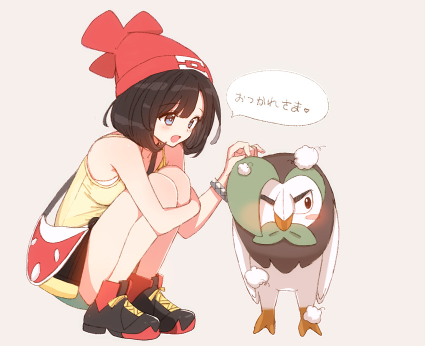 selene and dartrix (pokemon and 1 more) drawn by tsukigami_runa