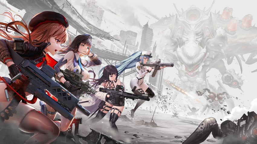 rapi, privaty, mihara, marian, and black smith (goddess of victory: nikke)