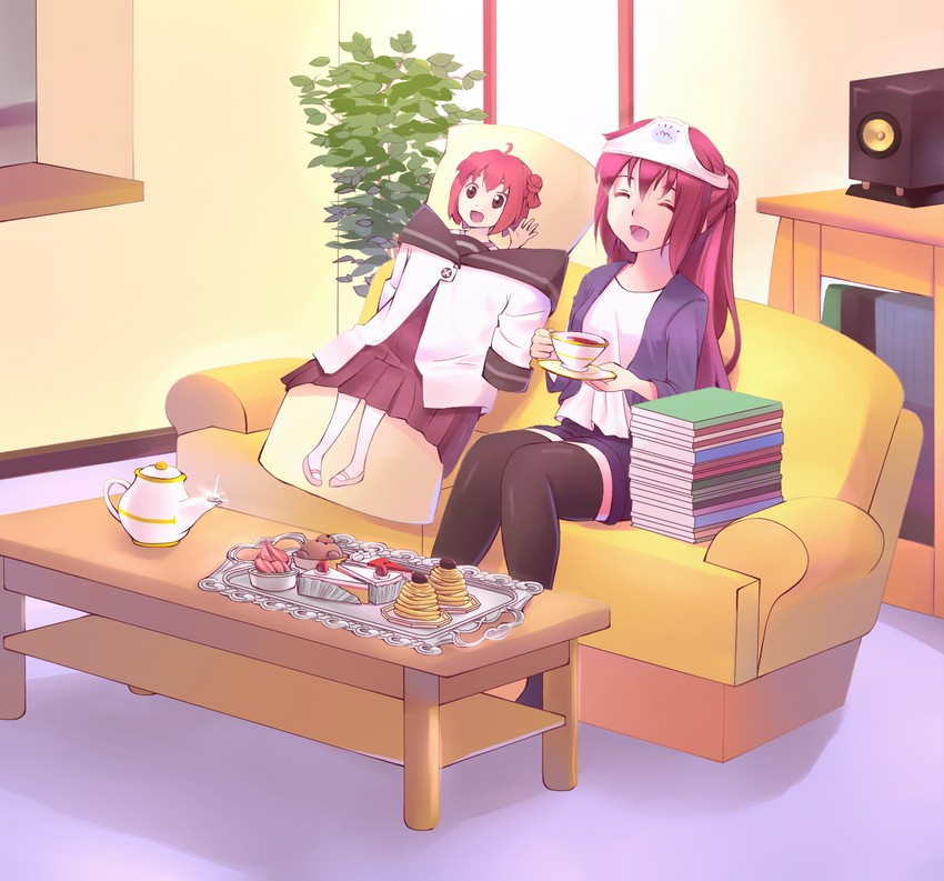 akaza akari and akaza akane (yuruyuri) drawn by koodai_(nora_shichini)