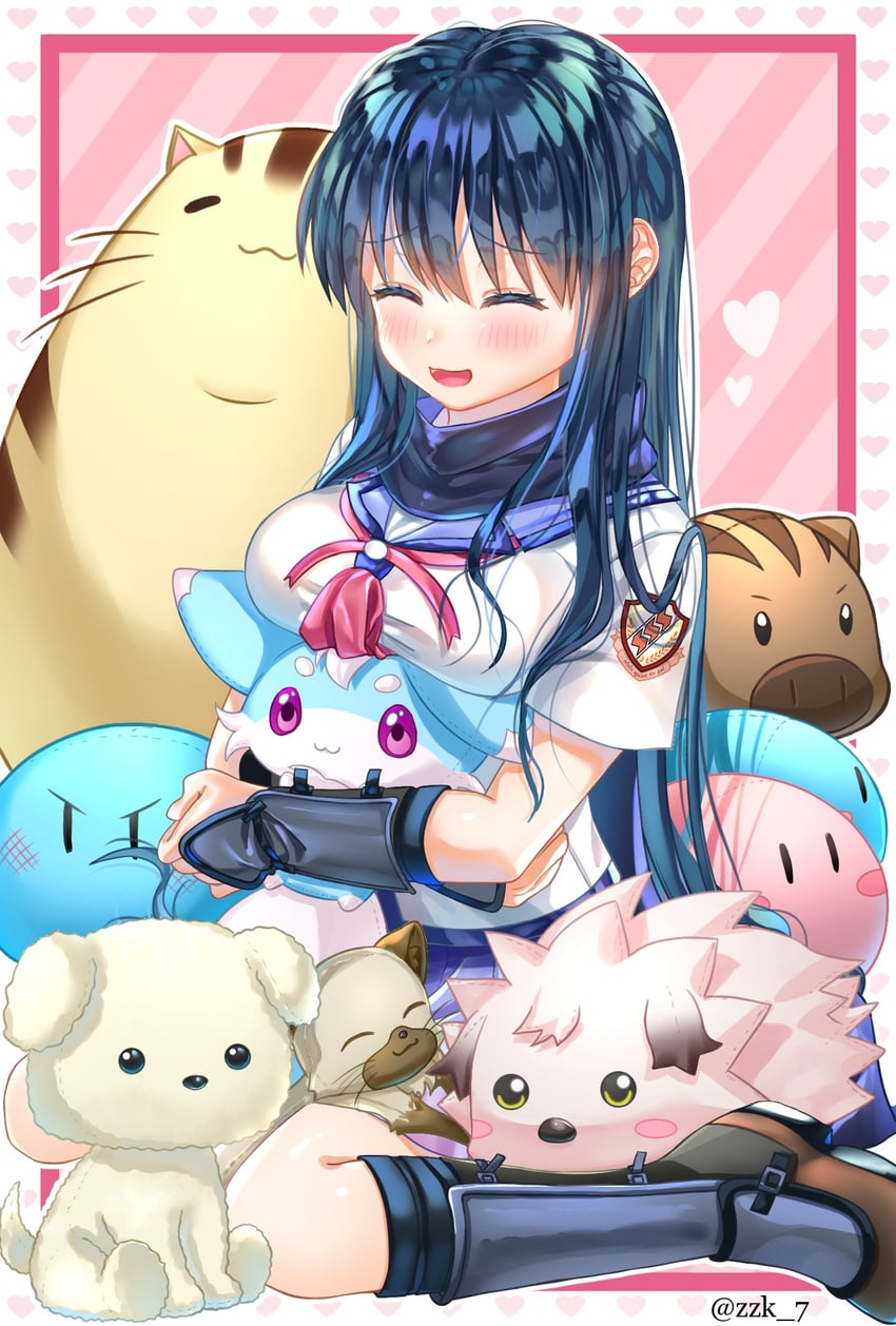 shiina, botan, piro, doruji, inari, and 2 more (little busters! and 7 more) drawn by zuzuhashi