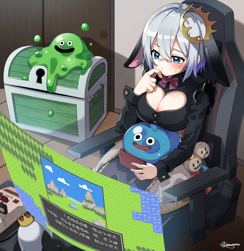slime, bubble slime, and yamaguro nekuro (dragon quest and 1 more) drawn by datemegane