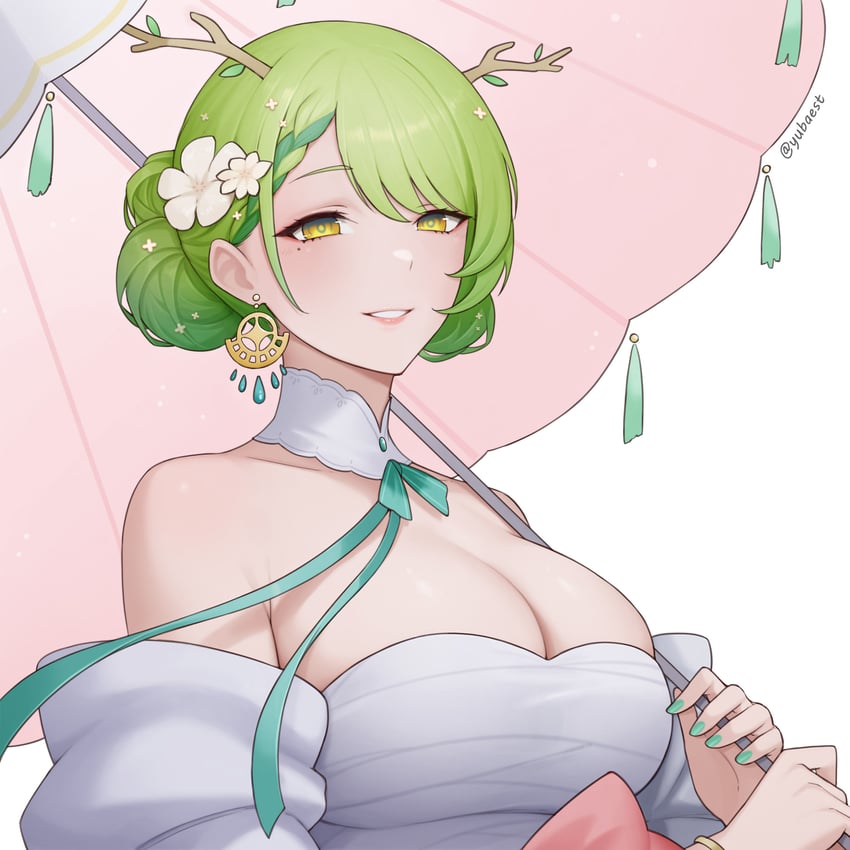 ceres fauna (hololive and 1 more) drawn by yubaest