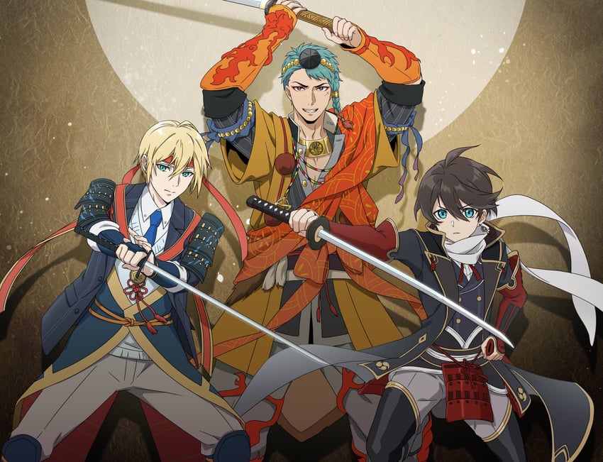 horikawa kunihiro, yamanbagiri kunihiro, and yamabushi kunihiro (touken ranbu) drawn by jigoku_meguri