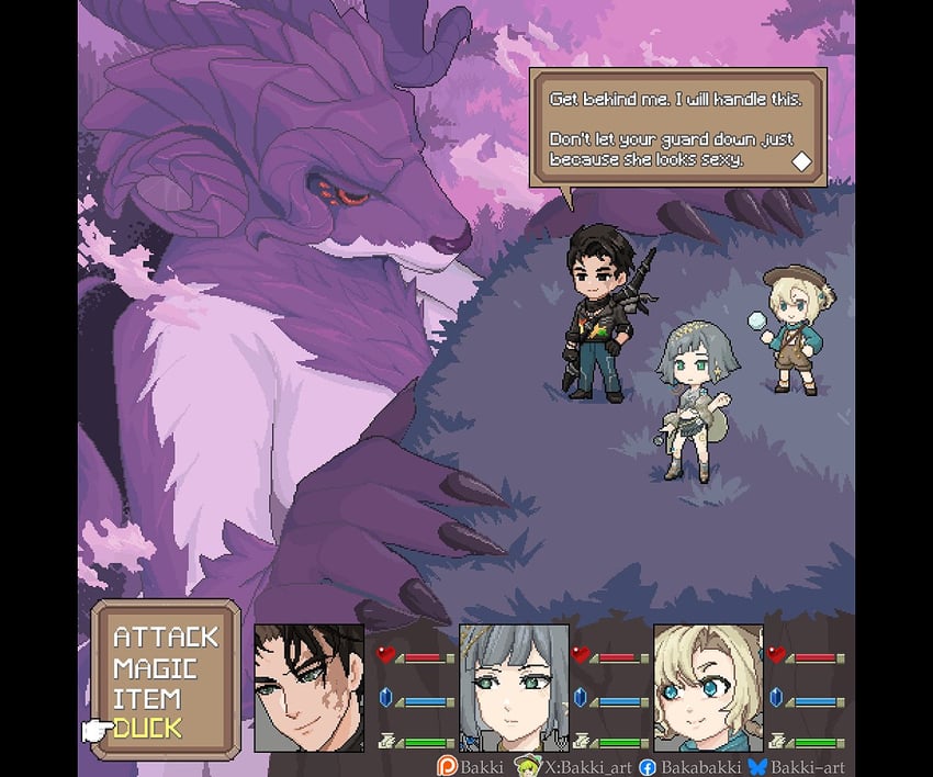 matilda bouanich, anjo nala, mercuria, and j (reverse:1999) drawn by bakki