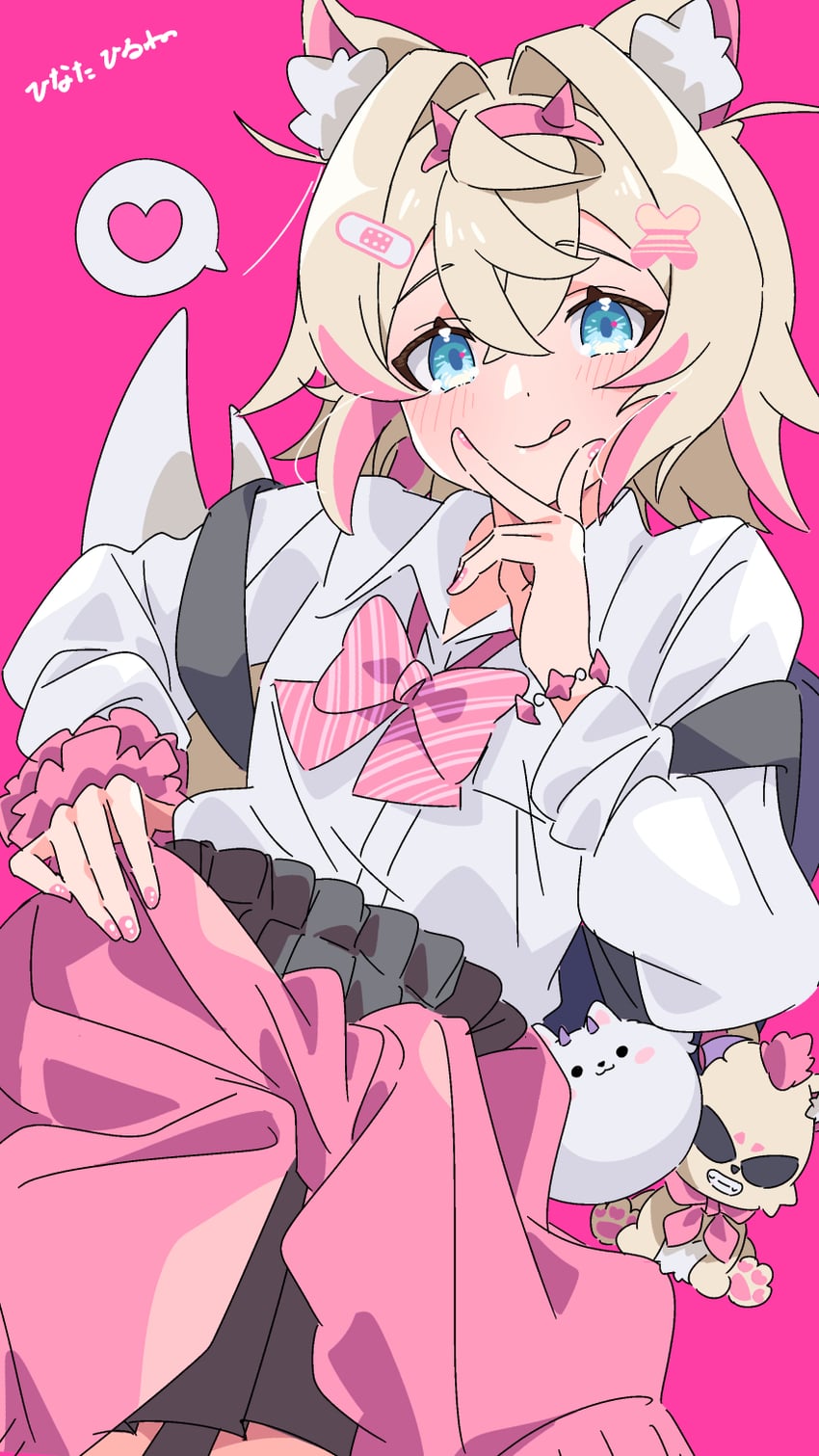 mococo abyssgard, perroccino, and ruffian (hololive and 1 more) drawn by hinata_hirune
