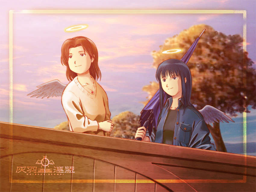 reki and nemu (haibane renmei) drawn by aaru_sentou_shuudan