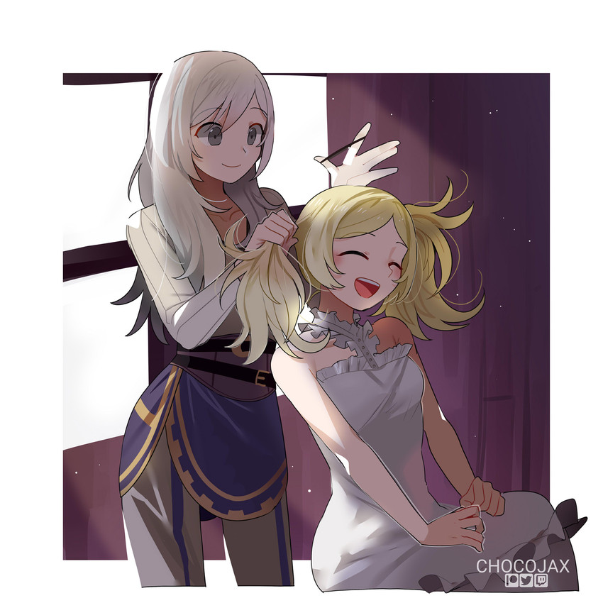 female robin and lissa (fire emblem and 2 more) drawn by chocojax