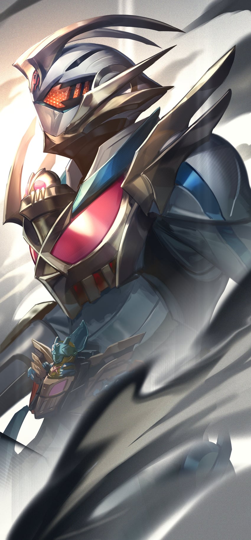 kamen rider gotchard and kamen rider platina gotchard (kamen rider and 1 more) drawn by jiuri_jiuhao
