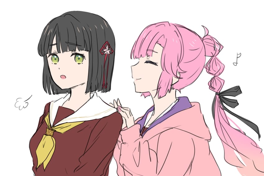 momose ginko and anyoji hime (love live! and 1 more) drawn by muneta_(ntani_2)