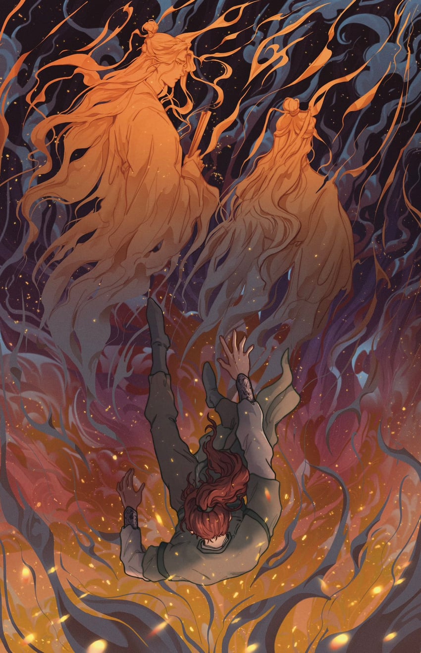 shen qingqiu, luo binghe, and shen jiu (renzha fanpai zijiu xitong) drawn by djuney9
