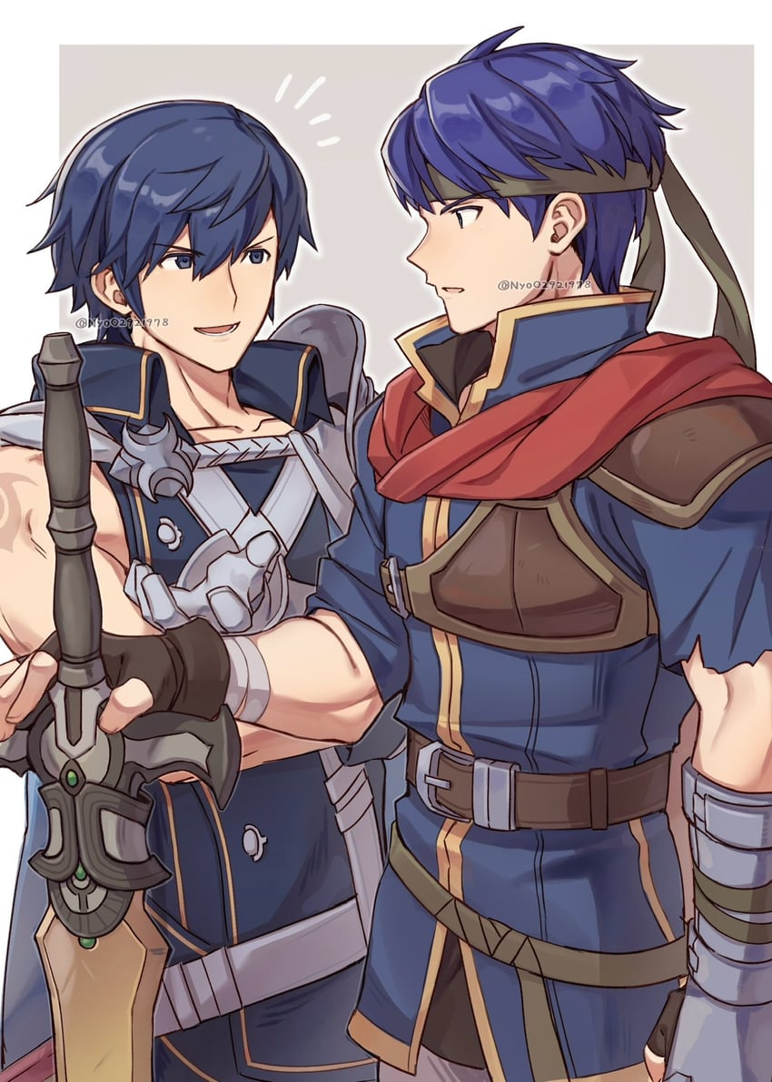 ike and chrom (fire emblem and 3 more) drawn by nyo02921978