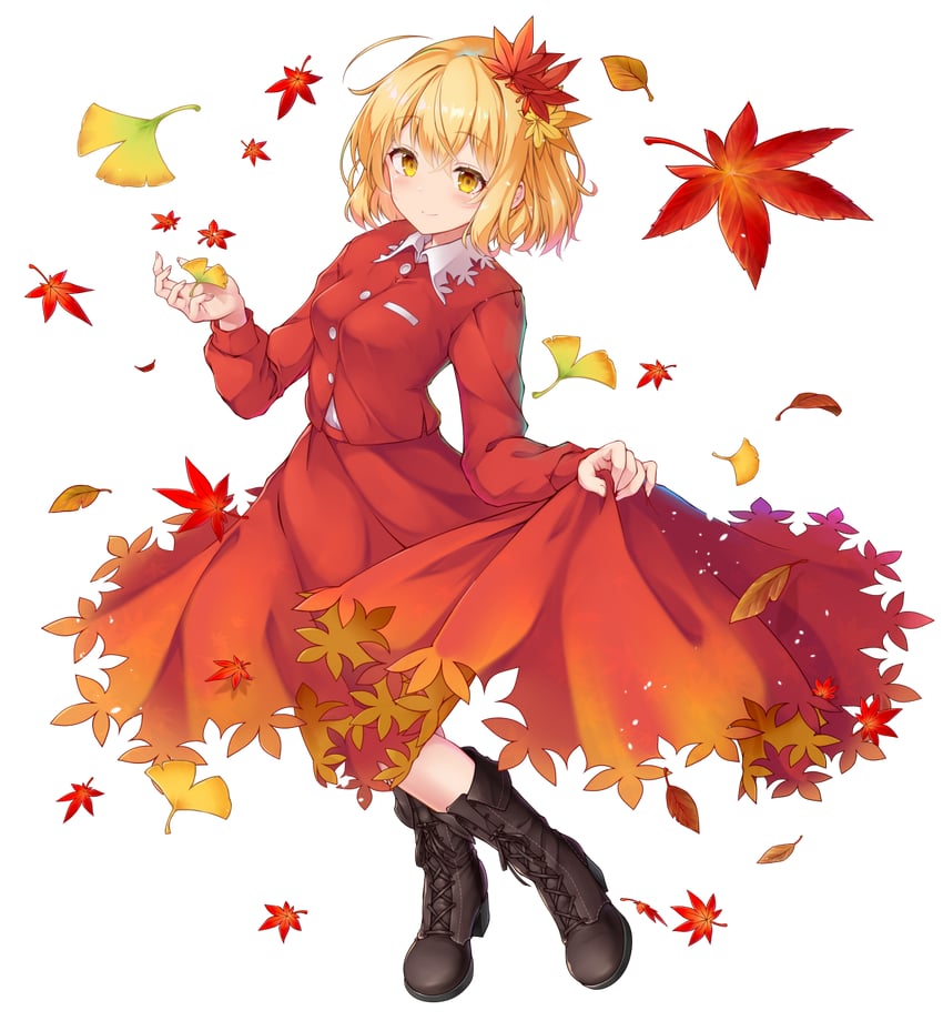 aki shizuha (touhou and 1 more) drawn by aka_tawashi